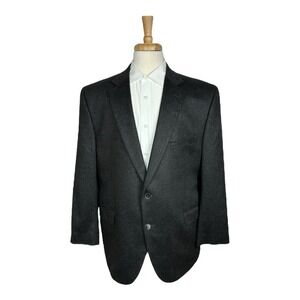Barneys X Jack Vik Charcoal Gray Pure Cashmere Mens Blazer 48R Excellent